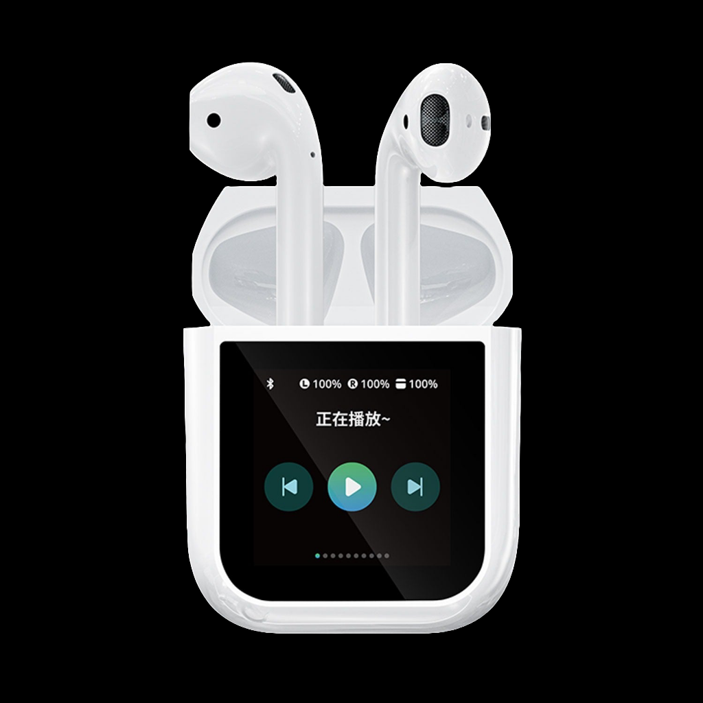 A14 Pro ANC Wireless Earbuds – Bluetooth 5.4, Touch Display, Jerry Chipset, White